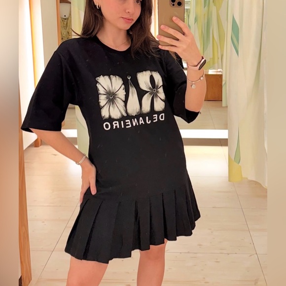 FARM Rio Black Graphic Dress Size XL - Picture 3 of 9